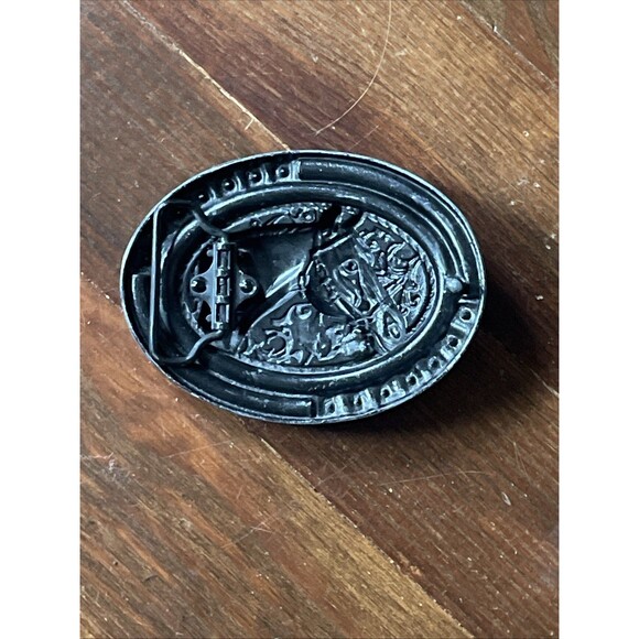 Belt Buckle Texas Horse Rhinestones 4 x 3" 1.5" Belt Metal Light - Picture 9 of 9